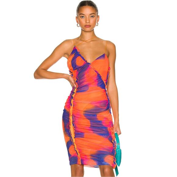Revolve h:ours Quintana Dress in Candy Tie Dye NWT Size Small - Picture 1 of 3